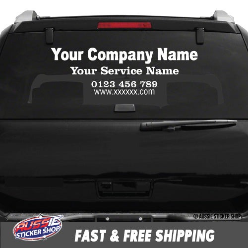 Custom Text Company Van Car Sticker | Signage Stickers - Sticker Collective