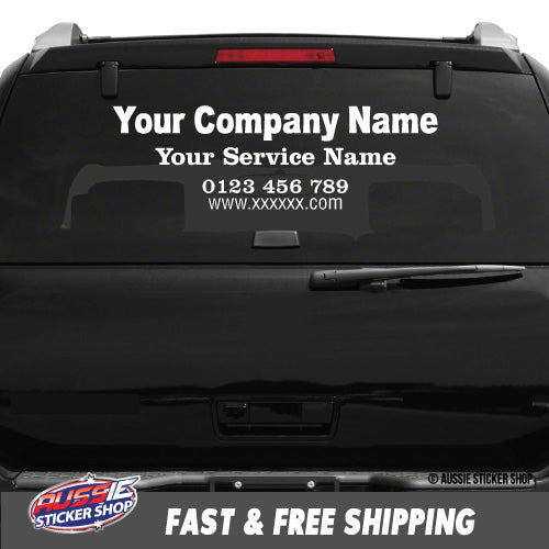 Custom Text Company Van Car Sticker