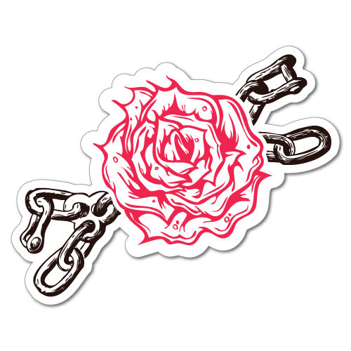 Gothic Rose Chains Sticker