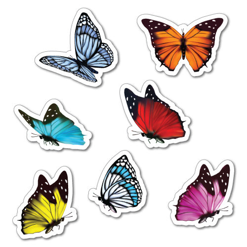 7 X Colourful Butterfly Sticker Laptop