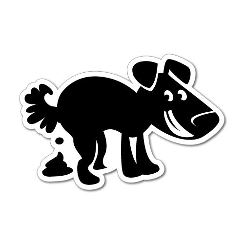 Dog Pooping Pet Sticker