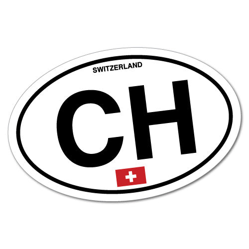 Ch Switzerland Country Code Sticker