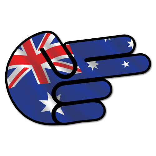 Aussie Two Finger Poke Shocker Sticker