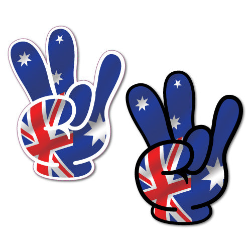 1 X Pair Aussie Shocker Hand Sticker