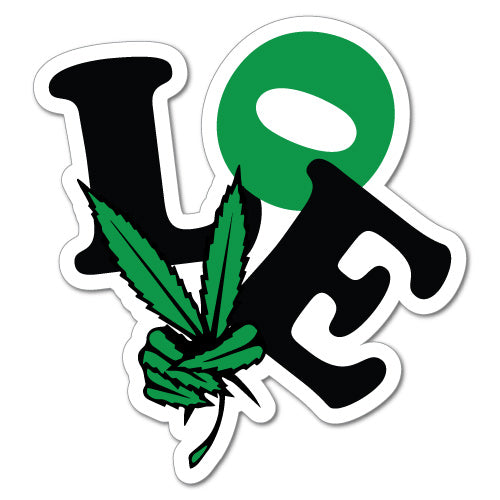 Love Weed Peace Sticker