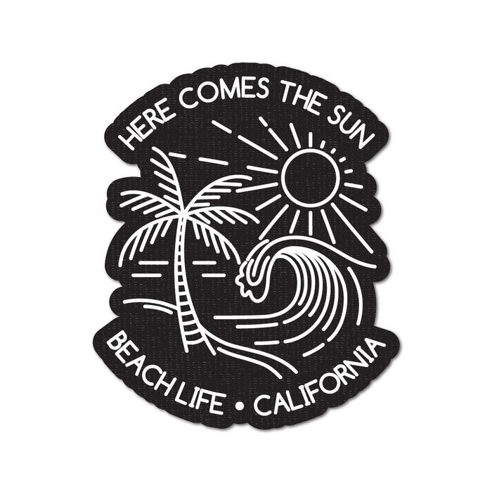Here Comes The Sun Beach Life California Sticker Decal