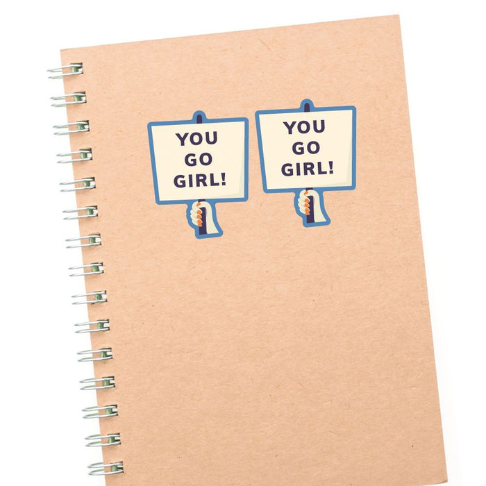 2X You Go Girl Sticker Decal