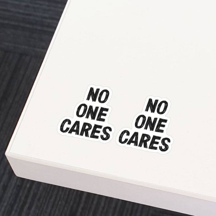2X No One Cares Sticker Decal