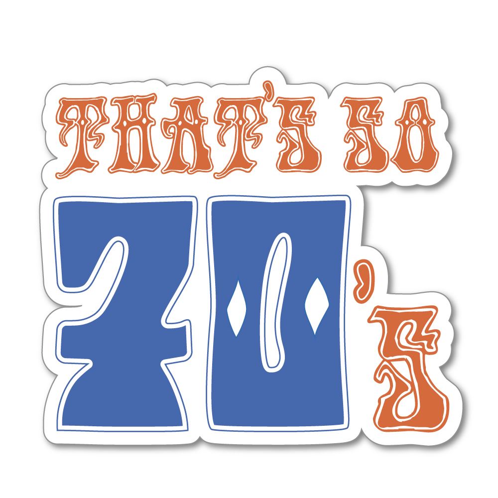 Seventies Sticker Decal | Vintage Stickers - Sticker Collective