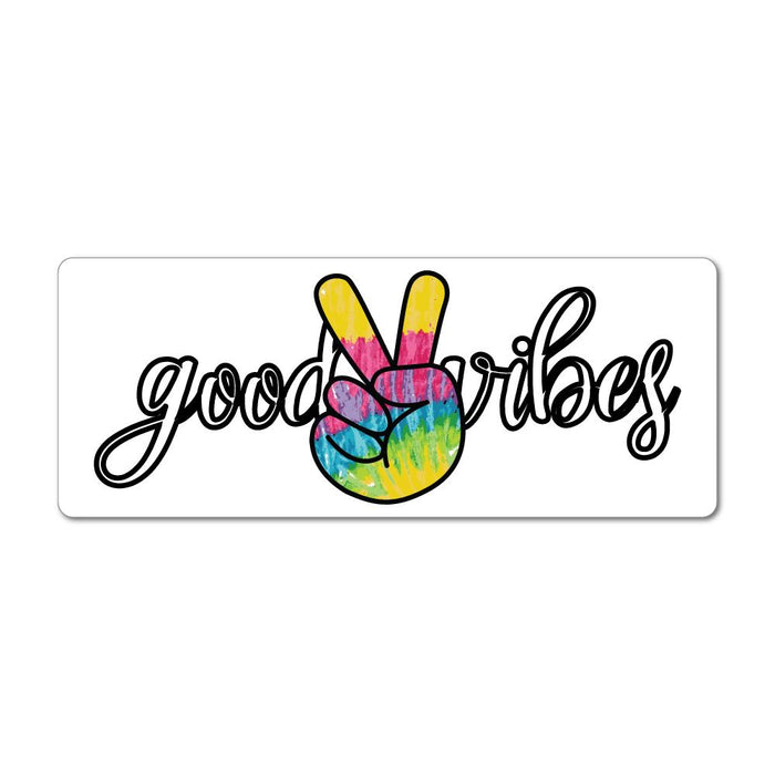 Good Vibes Peace Psychedelic Colourful Hand Car Sticker Decal