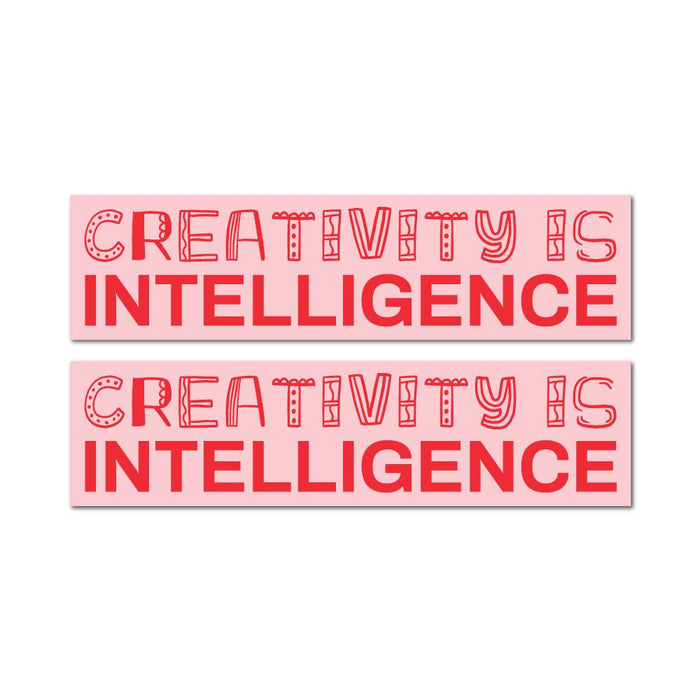 2X Creativity Is Intelligence Sticker Decal