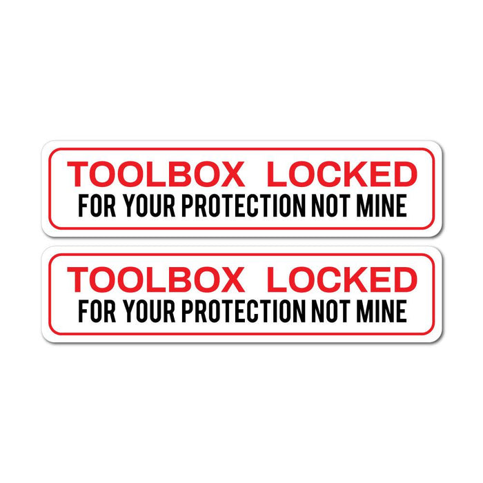 2X Toolbox Locked Protect Sticker Decal