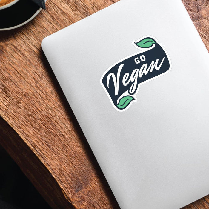Go Vegan Banner Sticker Decal