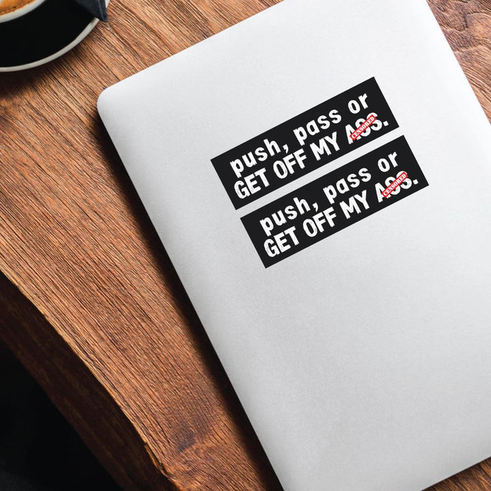 2X Push Sticker Decal