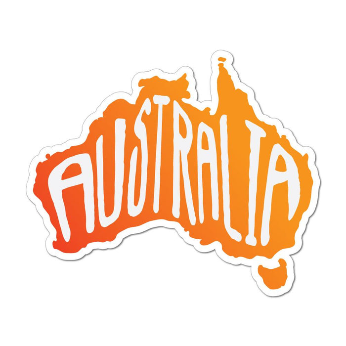 Vintage Australia Map Sticker Decal