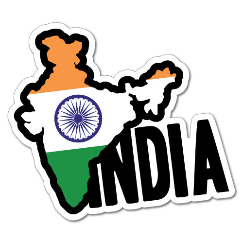 India Continent Flag Sticker