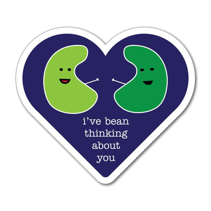 I'Ve Bean Thinking About You Pub Green Beans Heart Funny Car Sticker Decal