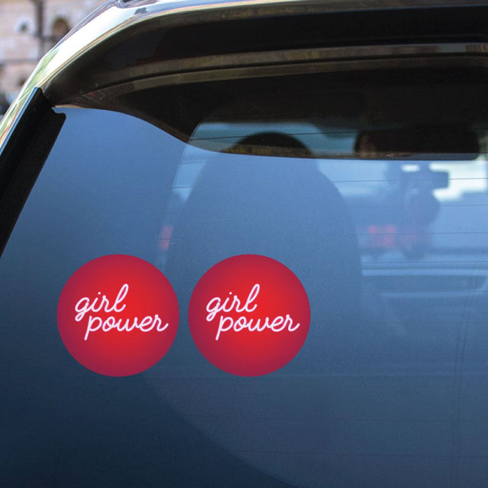 2X Girl Power Neon Light Sticker Decal