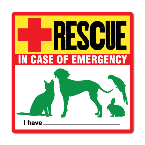Rescue In Case Of Emergency Sticker