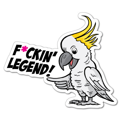 Fcking Legend Cockatoo Sticker