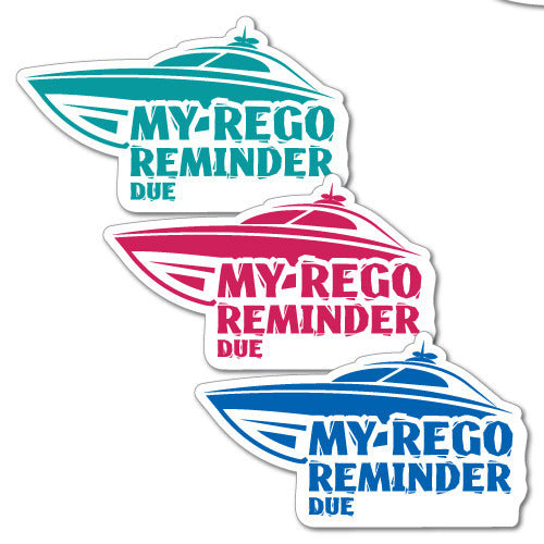 My Rego Reminder Boat Sticker
