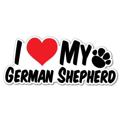 I Heart My German Shepherd Sticker