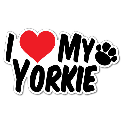 I Heart My Yorkie Sticker