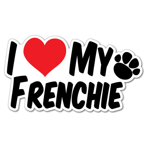 I Heart My Frenchie Sticker
