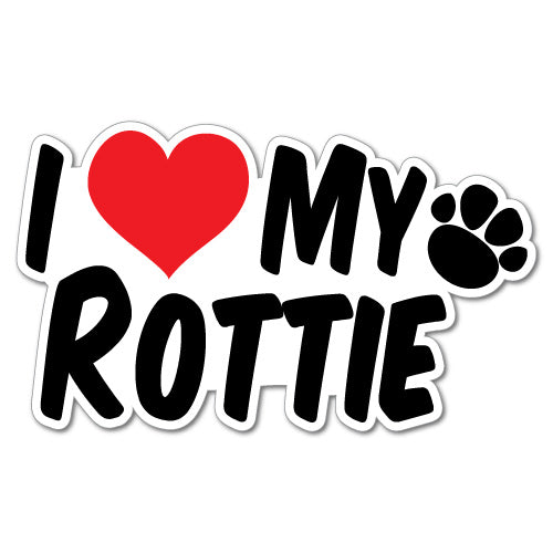 I Heart My Rottie Sticker