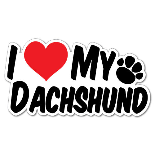 I Heart My Dachshund Sticker