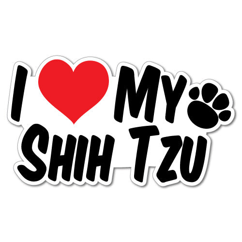 I Heart My Shih Tzu Sticker