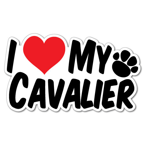I Heart My Cavalier Sticker