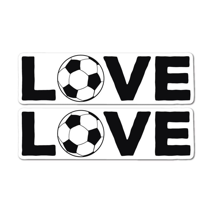 2X Soccer Love Sticker Decal