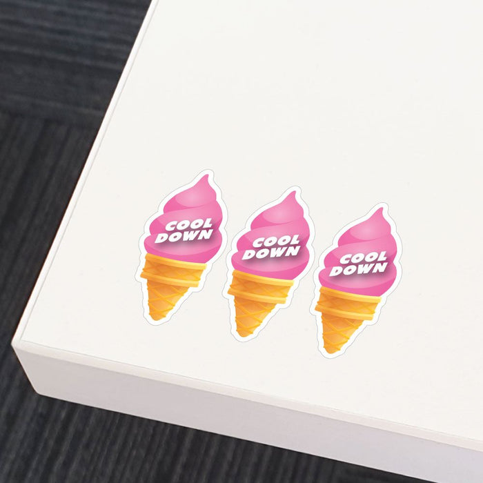 3X Cool Down Ice Cream Sticker Decal