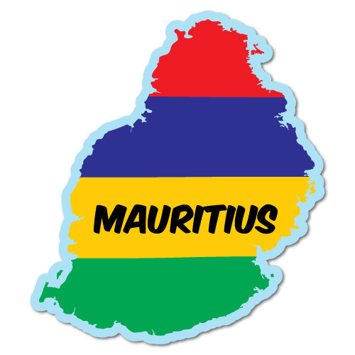 Mauritius Continent Flag Sticker