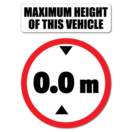Custom Maximum Height Of This Vehicle Cab Hgv Sticker
