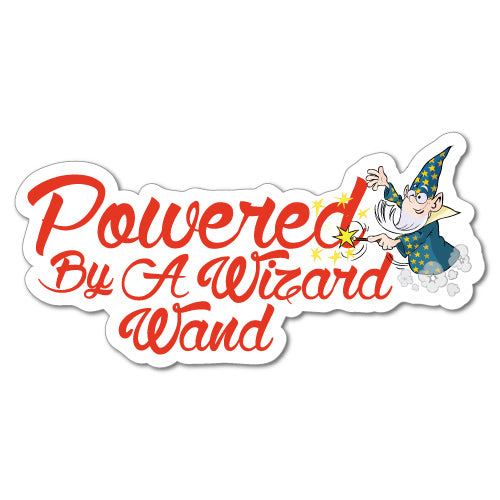 Powered By A Wizard Wand Junior Ride On Kid Car Toy Sticker