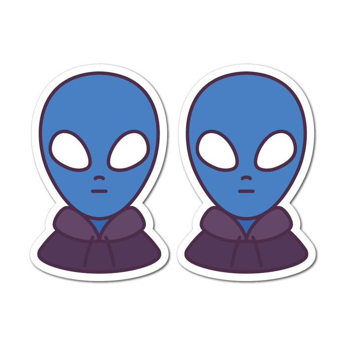 2X Alien Ufo Sticker Decal