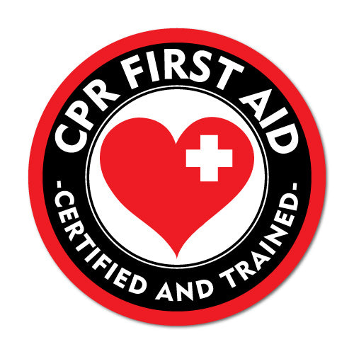 Cpr First Aid Certified Trained Cross Heart Sticker