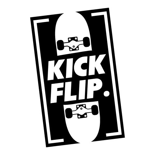 Kick Flip Skate Sticker