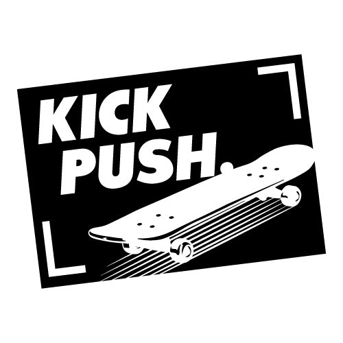 Kick Push Skate Sticker