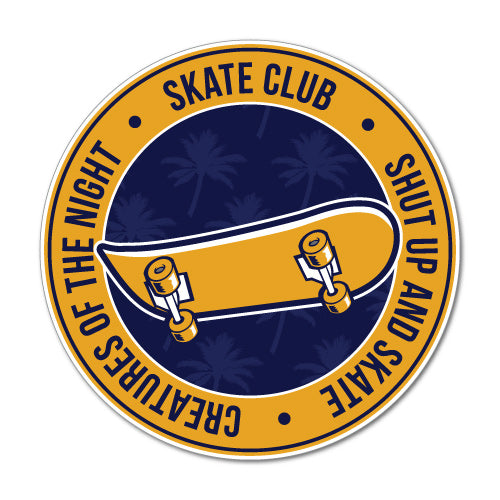 Skate Club Circle Sticker