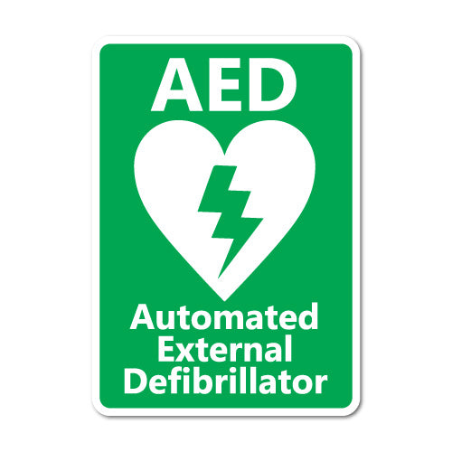 Aed Machine Sticker Aed Automated External Defibrillator Sticker | First Aid Stickers ...