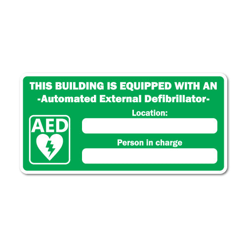Equipped With Aed Defibrillator Notes Sticker