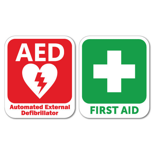 Aed Defibrillator & First Aid Sticker