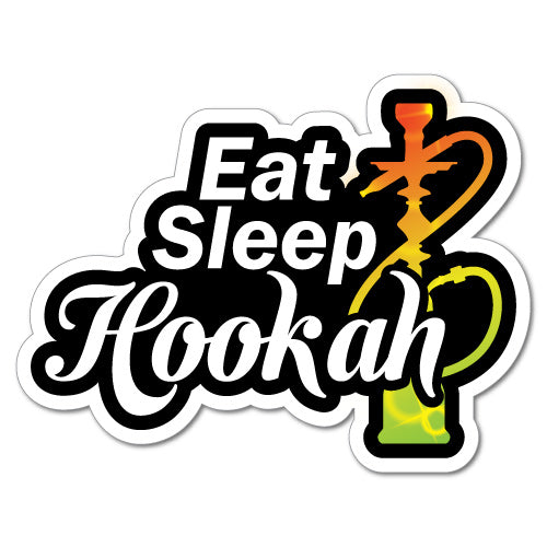Eat Sleep Hookah Shisha Waterpipe Sticker