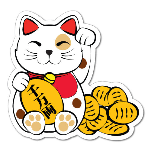 Japanese Lucky Money Cat Good Luck Jdm Sticker