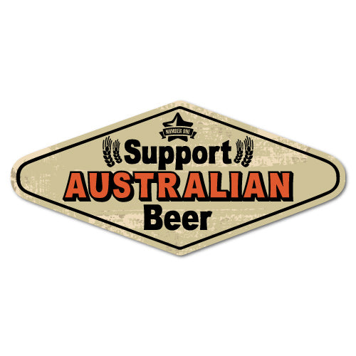 Support Australian Beer Drinking Sticker