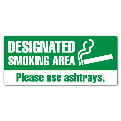 Designated Smoking Area Cigarette Sticker