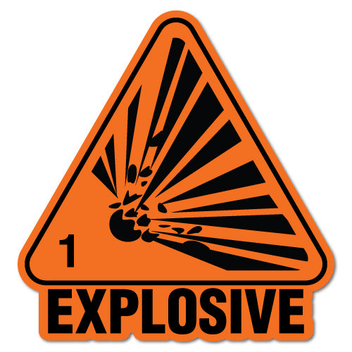 Exploding Targets Sticker Explosive Danger Explosion Sticker | Danger Signs Stickers - Sticker ...